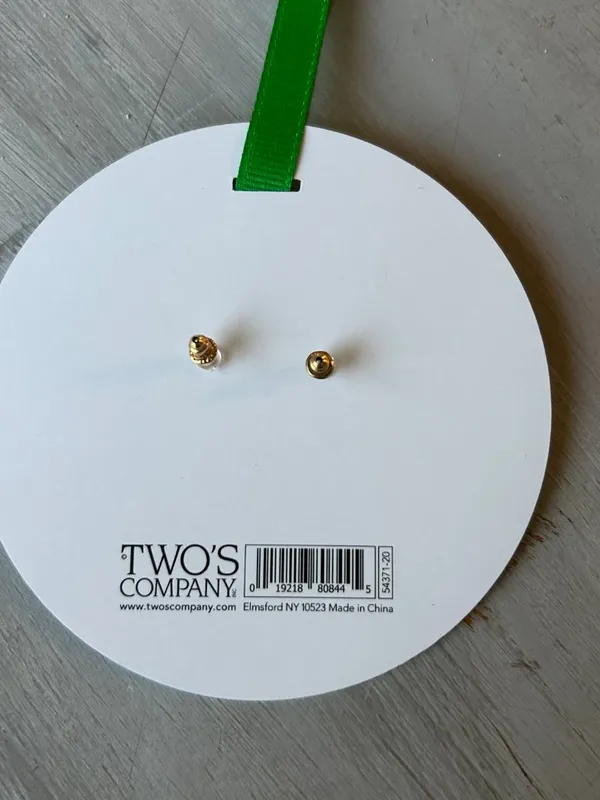 NWT Two's Company Pickleball Earrings Pink with Pearl Gift Accessory Pickleball - Image 6