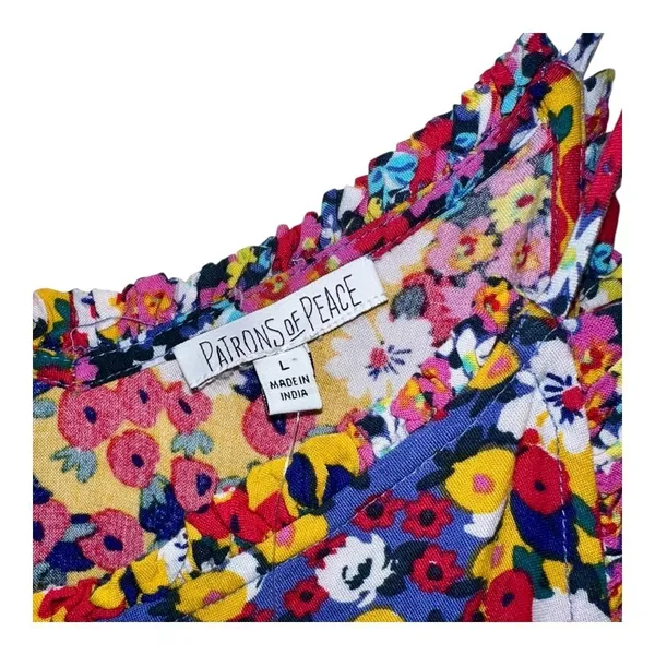 Patrons of Peace Floral Patchwork Dress Large NWT Boho‎ Flowy - Image 4