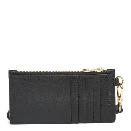 FURLA Classic Credit Card Case Leather Wallet Wristlet, Black, Wrist Strap, NWT‎ - Image 4