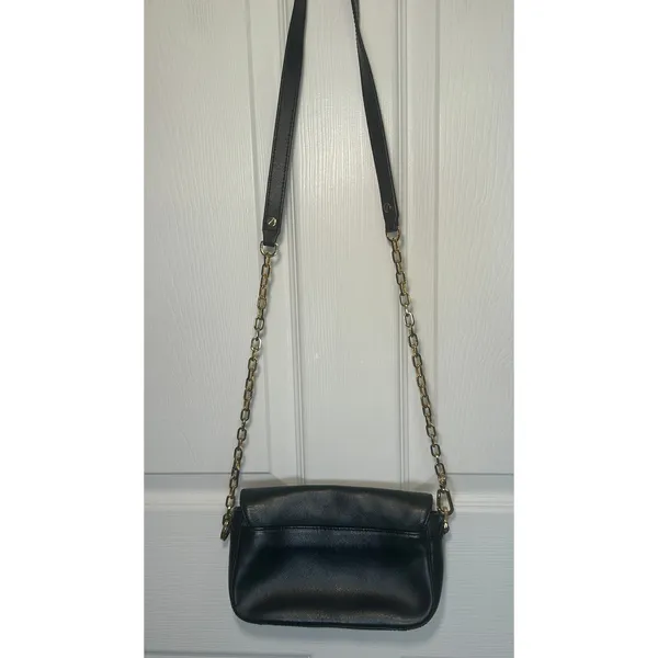 Tory Burch Robinson Black Saffiano‎ Leather Chain Flap Crossbody Shoulder Bag - Image 6
