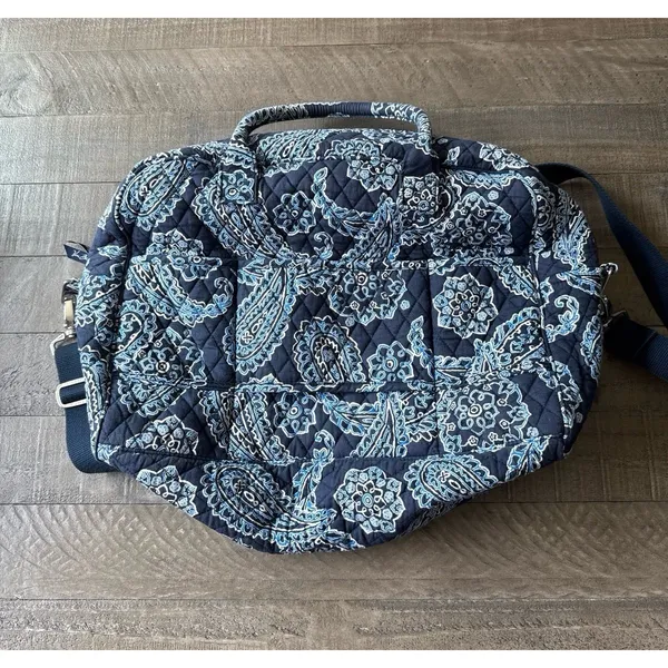 Vera Bradley Weekender Travel‎ Bag blue paisley pattern - Image 5