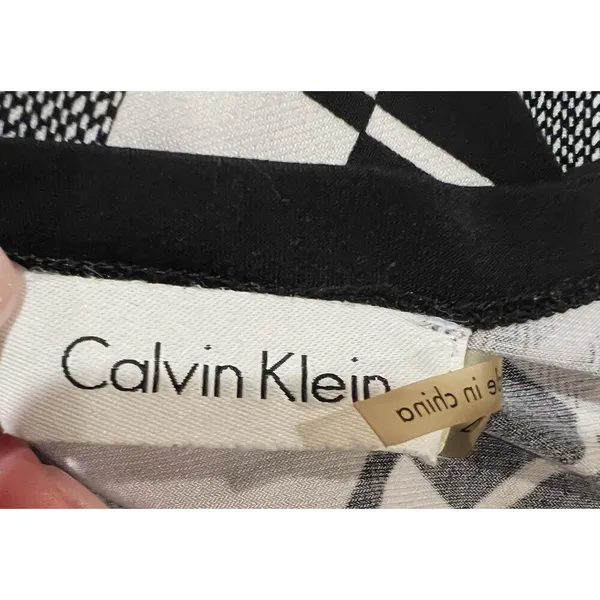 Calvin Klein Women's Sleeveless Maxi Dress in a black and white plaid Size 4 - Image 5