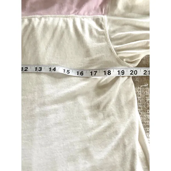 SKIMS Cotton Jersey Colorblock T Shirt Pink Cream XS - Image 6