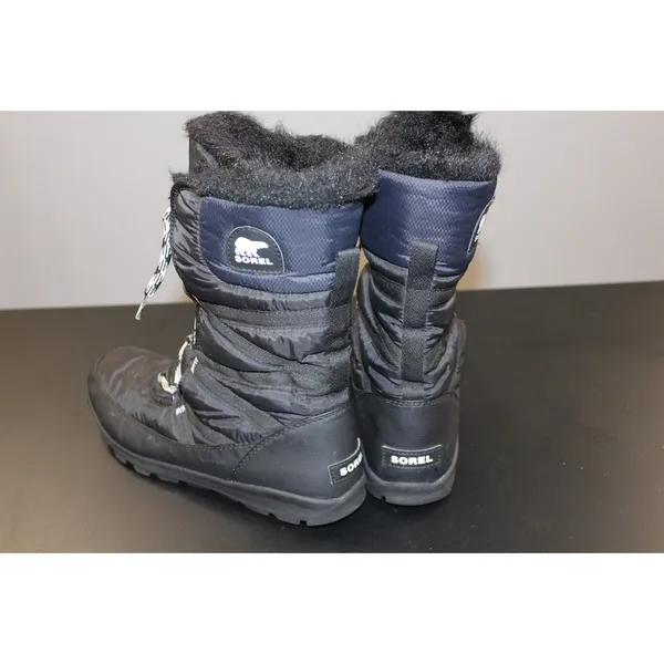 Sorel Whitney Short Lace Boots Womens 9.5 Black Waterproof Winter Snow NL3085 - Image 4