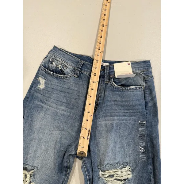 NEW SO Brand High Rise Mom Jeans Womens 29" Distressed Stretch Travel Vacation - Image 5