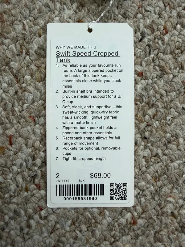 Lululemon Swift Speed Cropped Tank - Image 4