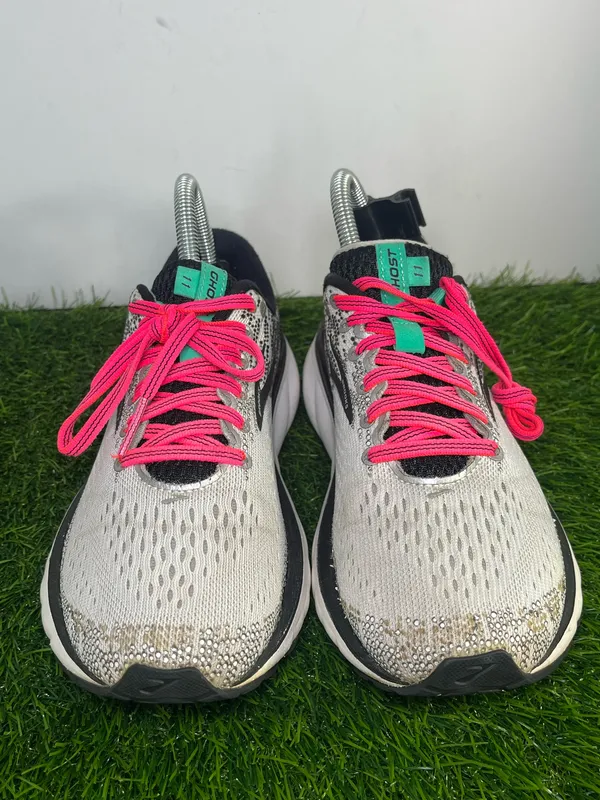 Brooks Ghost 11 Women’s Running Shoes Gray Black Pink Size 7.5 B Medium - Image 2