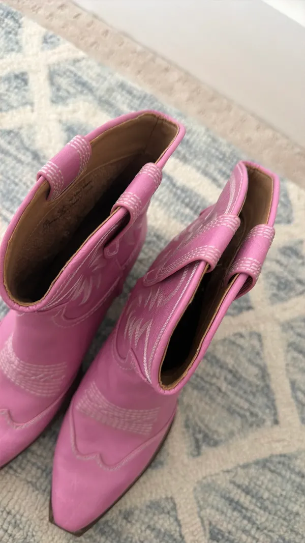 Sam Edelman Pink Cowboy Boots - Image 3