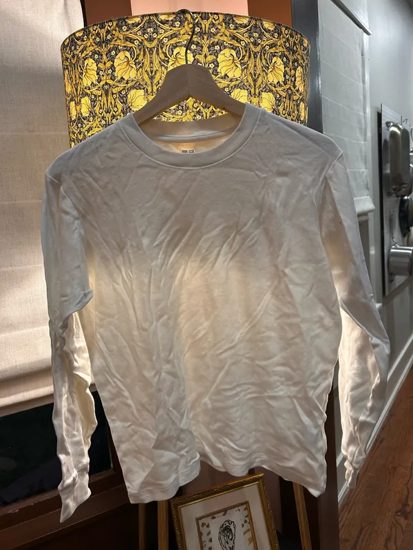 White Uniqlo Long Sleeve Shirt - Image 7