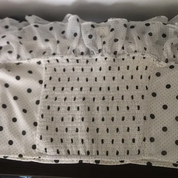 Express | Polka Dot Off The Shoulder Crop Top - Image 8