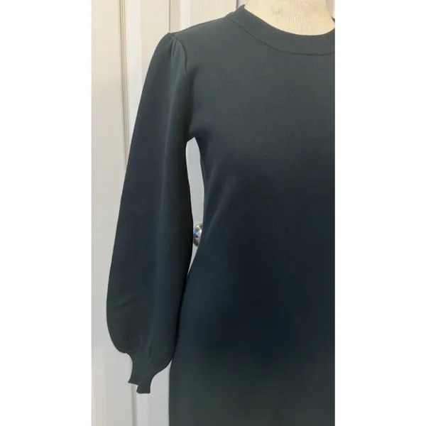 Lulus NWT Sweater Dress Sz MED Rhapsodize‎ Emerald Green Balloon Sleeve Bodycon - Image 5