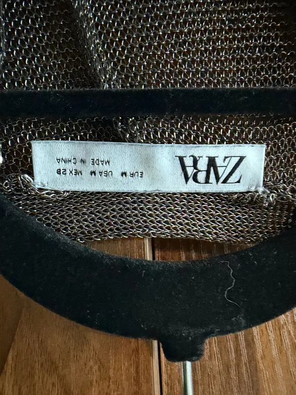 Zara copper mesh zipper top - Image 4