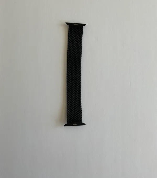Black Nylon Braided Solo Loop Apple Watch Band - Image 2