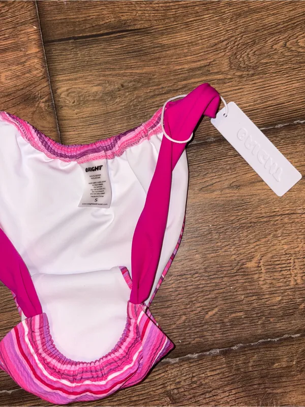 Bright Swimwear Nia Cheeky Bikini Bottoms (Raspberry) - Image 6