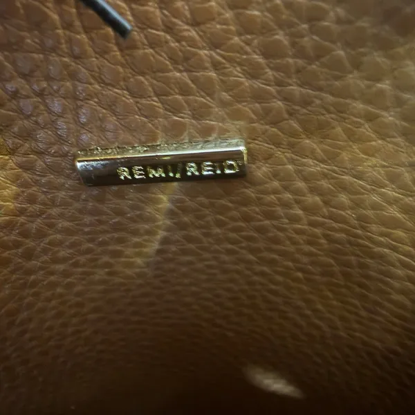 Remi Reid Brown Leather Tote Bag‎ Shoulder Handbag Large Pebbled Boho - Image 8