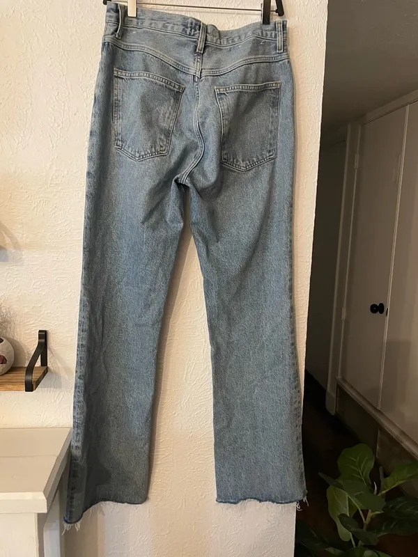 Agolde Leena Blue Wide Leg Jeans Size 29 - Image 2