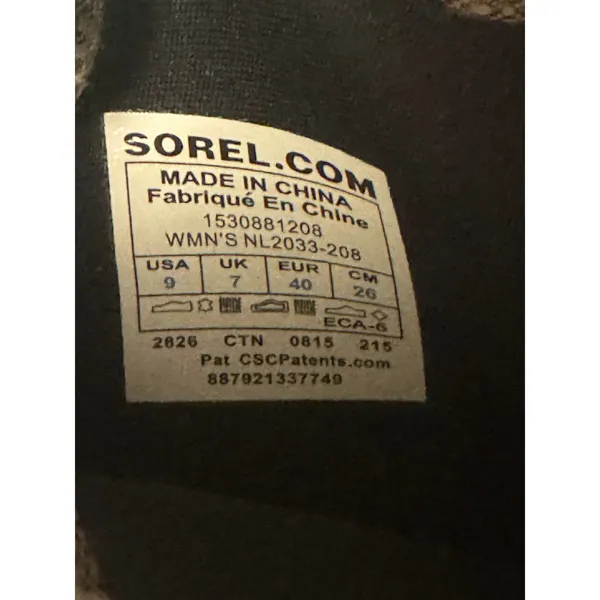 Sorel Conquest Carly women's tall boots women's size 9 brown and gray - Image 5