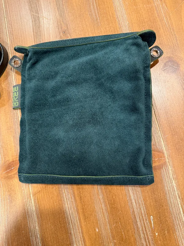 BREE Teal Suede Crossbody Shoulder Bag Silver Hardware Adjustable Strap Purse - Image 2