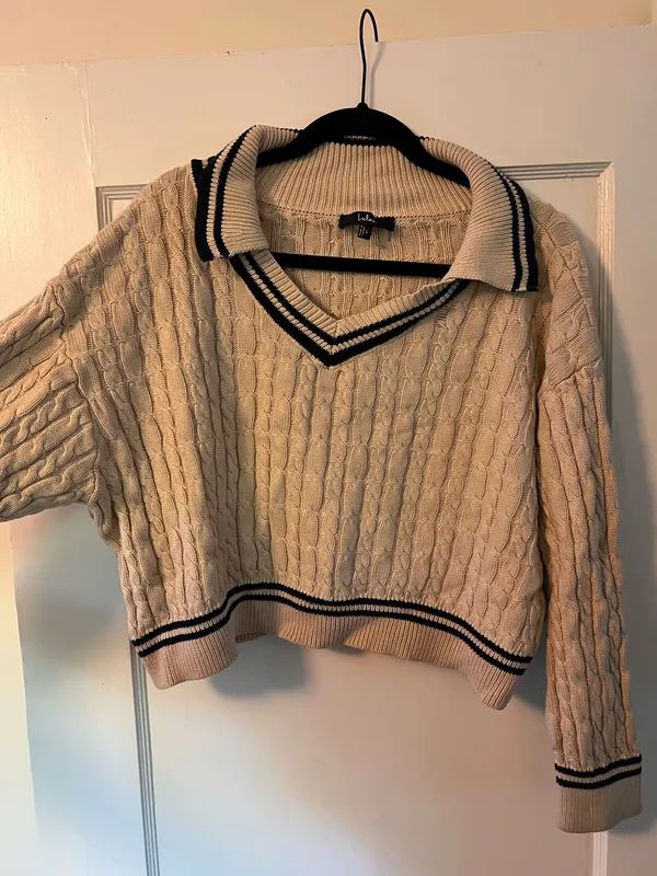 Lulus Cropped Sweater Knit - Image 3
