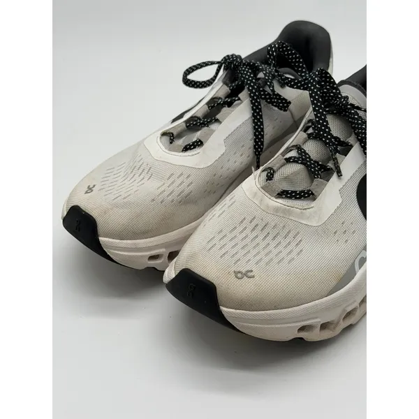 On Cloudmonster Running Shoes Women Size 7.5 White Grey CloudTec Sneakers - Image 10