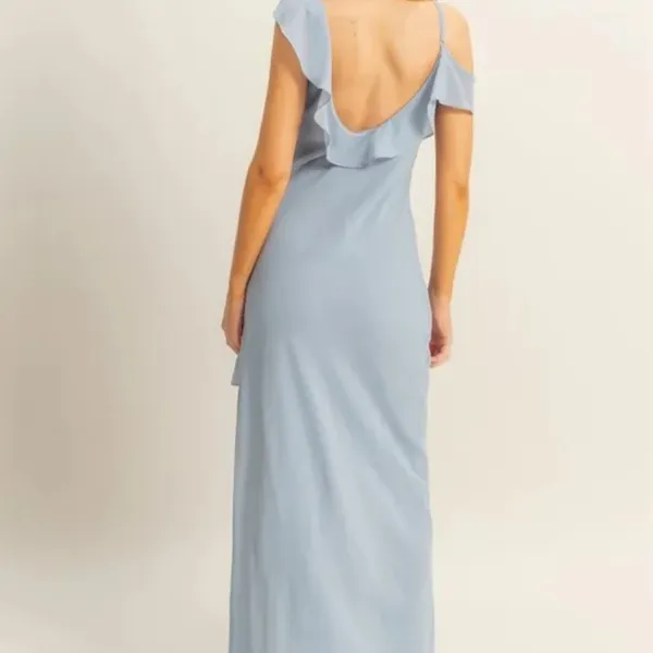 ✨NWT HYFVE Chiffon Ruffle Trim‎ Midi Dress - Image 3