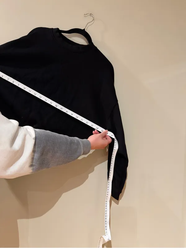 GAP Black Relaxed Wedge Crewneck Sweatshirt - Image 6