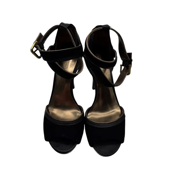 Coach Heels Women's 8B Black Strappy Stiletto Sandals Dress Party‎ Elegant - Image 2