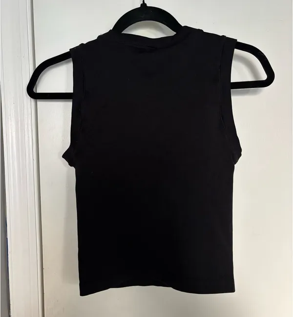 Aritzia Seamless Sculpt Black Tank | Fitted Contour Basic Minimal - Image 2