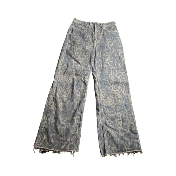 AllSaints Blake Leopard Brown Wide Leg Jeans Size: 26 - Image 2