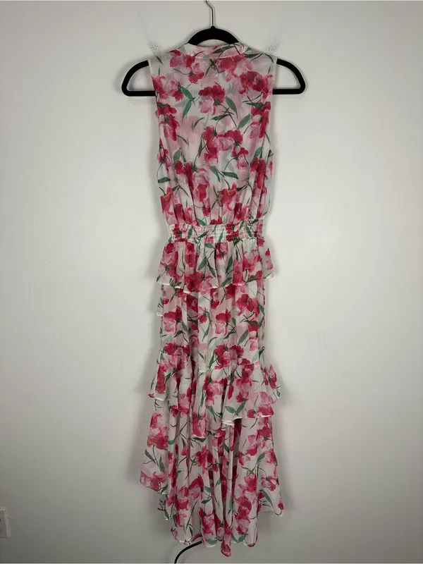 Misa Los Angeles Floral Ruffle Ilona Midi Dress Women’s Sz M - Image 8