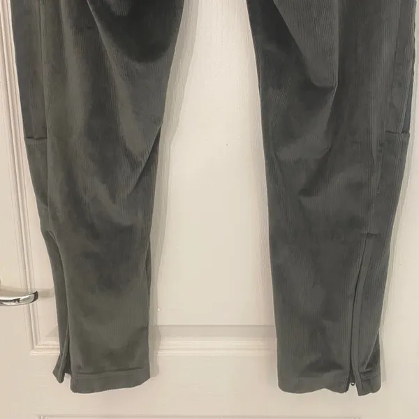 adidas‎ Tiro Cut 3-Stripes Corduroy Velour Track Pants Gray L - Image 8