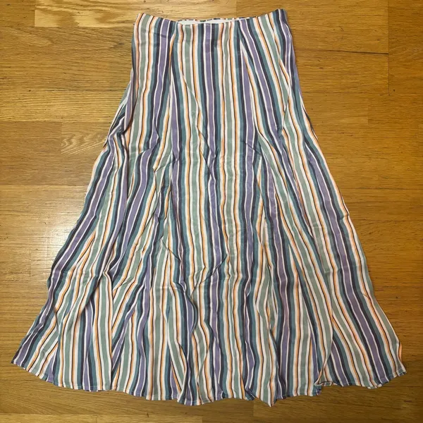 Anthropologie Maeve Freya Silky Coastal Office Resort Vacation Midi Skirt 0 - Image 4