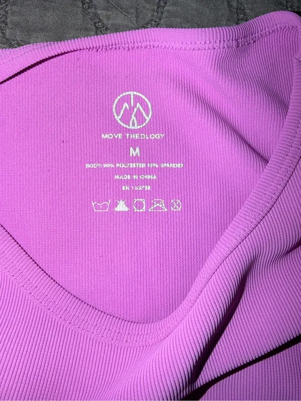 Move Theology Workout Top-Purple Women’s Size-M - Image 2