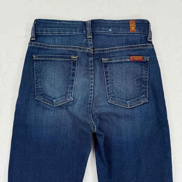 7 For All Mankind The‎ Super High Waist Skinny Jeans Dark Wash Size 25 - Image 12