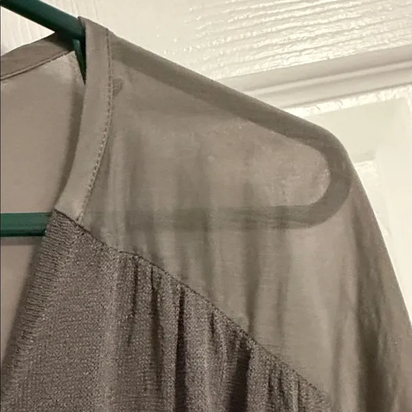 Theory Dark Gray Sheer Open-Front Cardigan Size S/P - Image 5