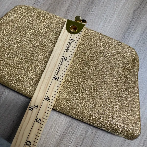Part Vintage Antique Elegant Kiss Clasp Gold Clutch Bag - Image 5