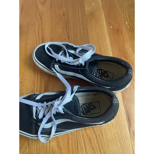 Vans black and white old skool sneakers‎ size 6.5 women size 5 men Skate Classic - Image 7