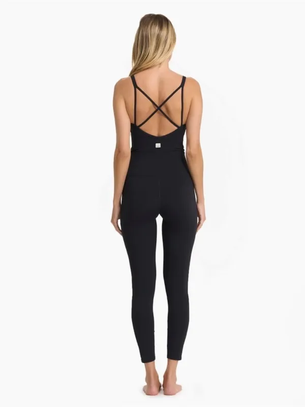 Vuori Mindset Jumpsuit Sz Small Black Heather Grey - Image 2