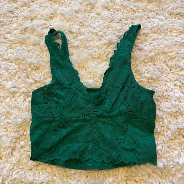 Aerie Green Lace Women's Top - Image 2