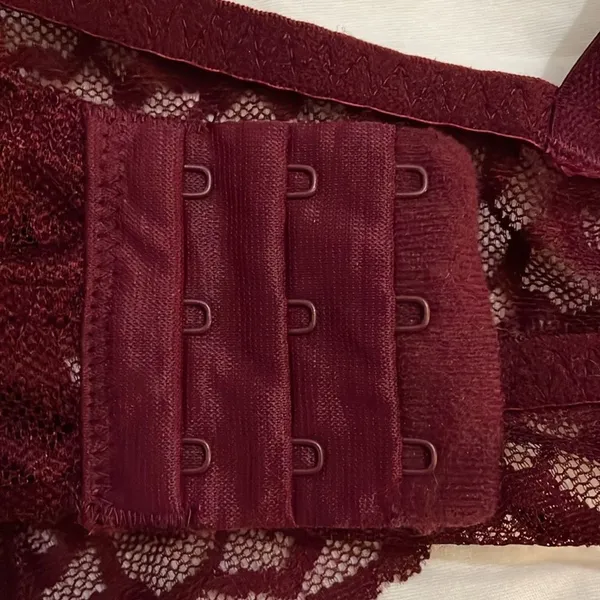 Pink Victoria's Secret Maroon Lace Push-up Bra Size Small Padded Underwire - Image 7