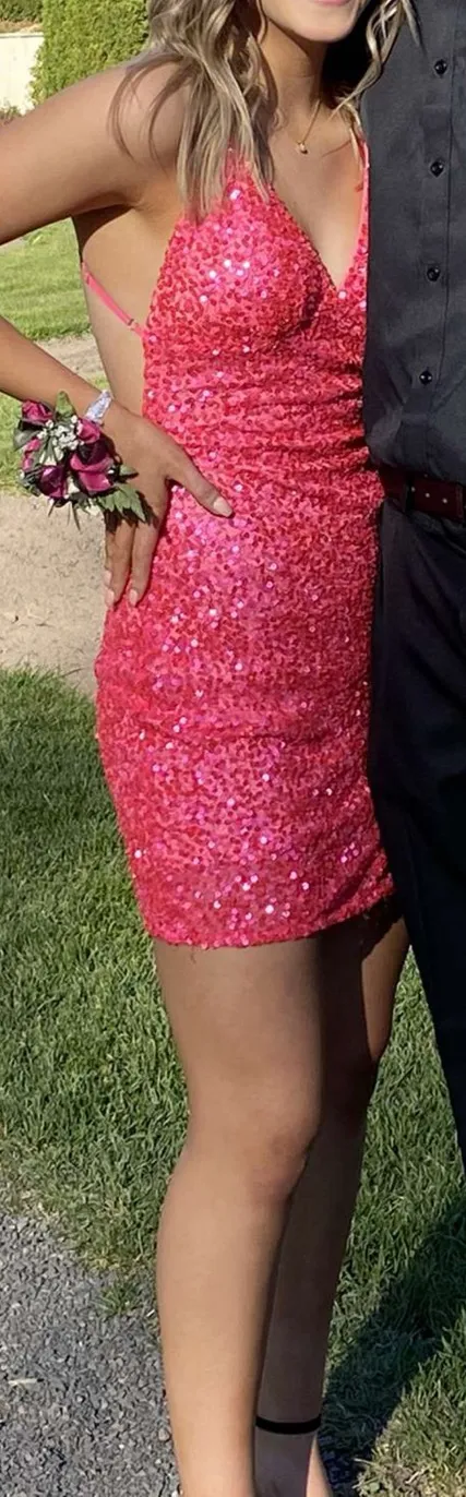 Pink sequin dress Size 0 - Image 2