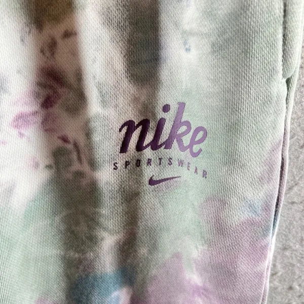 1083 | Nike‎ Sportswear Tie Dye Fleece Jogger Sweatpants Green Purple Womens L - Image 5