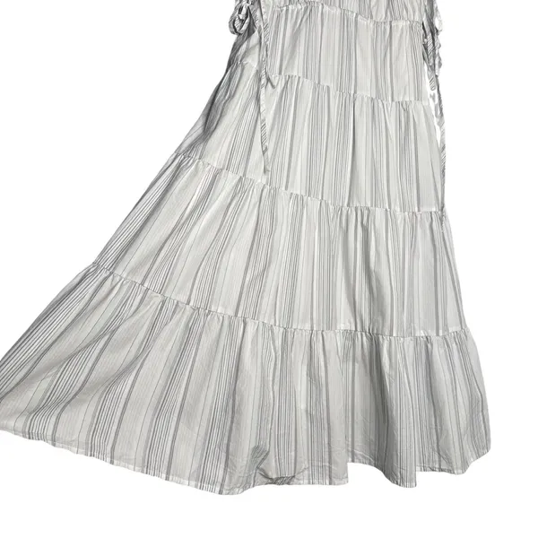 Rails Organic Cotton‎ Tiered Neutral Striped Midi Dress Size XS Sundress - Image 5