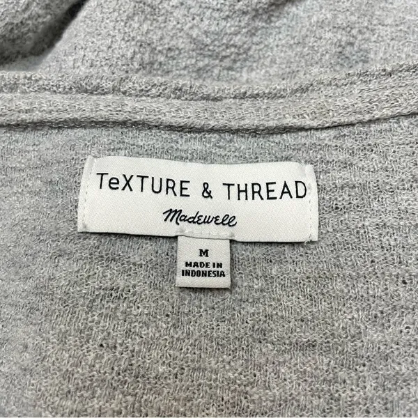Madewell Texture & Thread Modern Tie-Front Top in Heather Pelican Grey Medium - Image 6