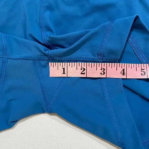 Everlane Perform Blue Biker Shorts XS High Rise Activewear Yoga Shorts - Image 7
