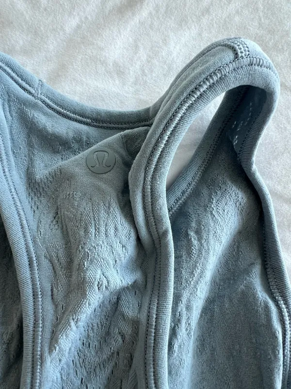 Lululemon Grey High Neck Racerback Tank Top - Image 4