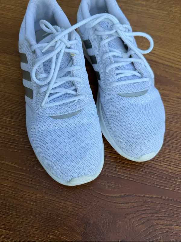 Adidas Cloudfoam Running Shoes Women 7.5 White Athletic Sneakers Comfort - Image 5