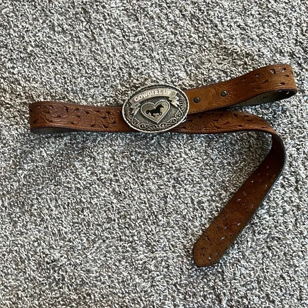 Cowgirl Up Leather Belt Brown - Image 6