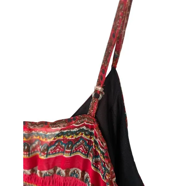 She’s Cool Maxi Y2K Sundress Pink‎ Paisley Size XL Babydoll Beachy Resort Boho - Image 2