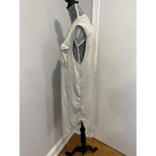 Free People Sz: S We The Free Lightweight Sleeveless Button Front Dress Pockets - Image 8